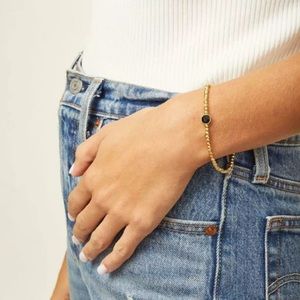Gorjana Power Gemstone Bracelet - Black Onyx & Gold